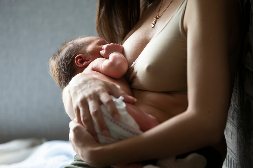Woman Breastfeeding Her Baby